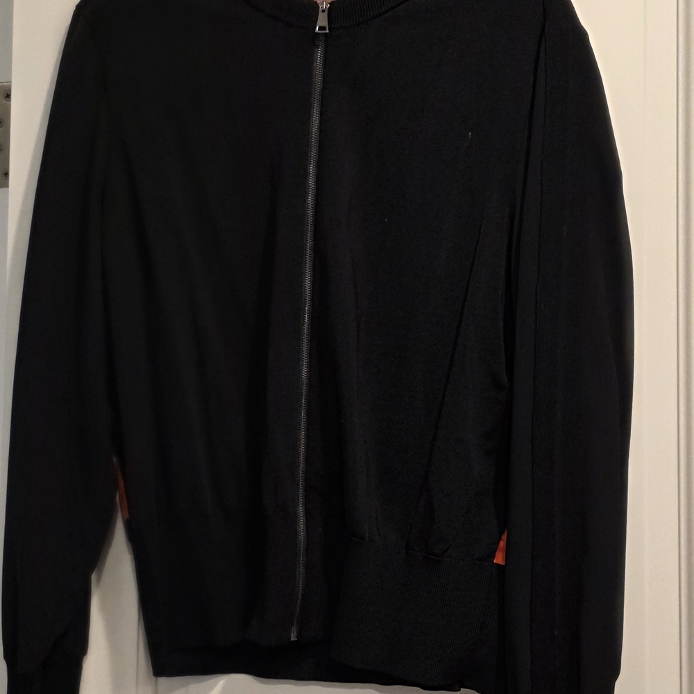 Ted Baker Black Cardigan with Orange Accents